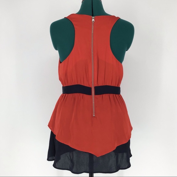 Lucca Couture Shiny Sleeveless Layered Blouse, S - Picture 7 of 16